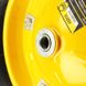 Колесо BudMonster пневмо 3.0х8" с дополнительным креплением, о/d=16мм, черное, диск желтый, втулка 90мм (01-038)