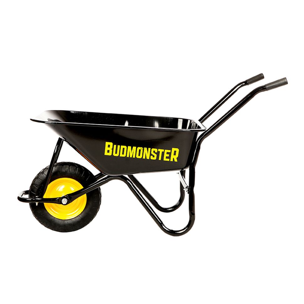Тачка BudMonster будівельна 1-колісна, 80 л, г / п 200 кг, куз.чорний, рама чорна, колесо пневмо 4х8 '' (01-007/1)