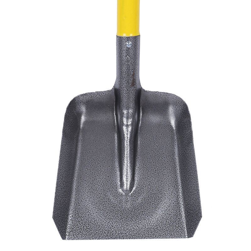 Лопата в сборе Budmonster совково-песочная, молотковое покрытие, пл. ручка, черенок желтый