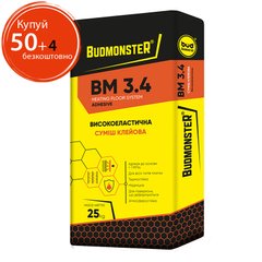 Клей для плитки еластичний BudmonsteR BM 3.4, 25 кг