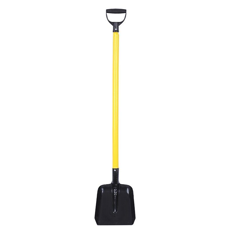 Лопата в сборе Budmonster совково-песочная 270х250 мм, пл. ручка, черенок желтый