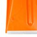 Лопата снегоуборочная пластиковая в сборе BudMonster Профи оранжевая 495х520 мм, с алюминиевым наконечником, черенком и ручкой