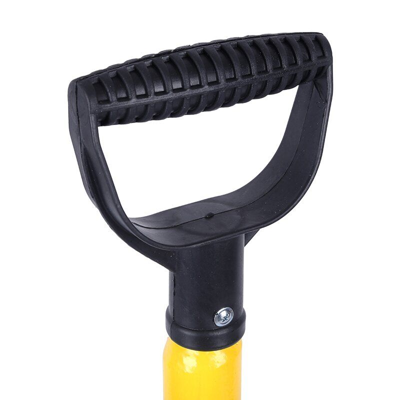 Лопата в сборе Budmonster копальная остроконечная 390х220 мм, заточенная каленая, пл. ручка, черенок желтый