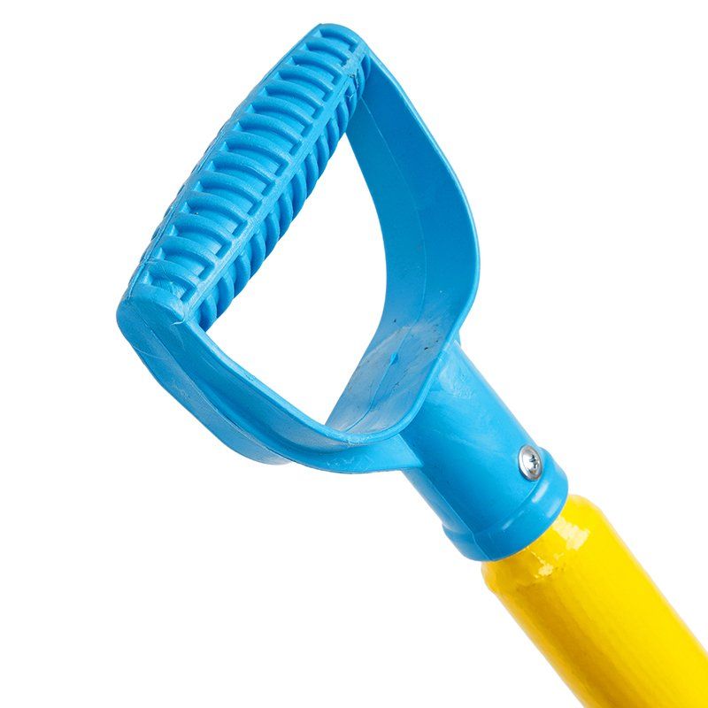 Лопата снегоуборочная пластиковая в сборе BudMonster Эксперт синяя 495х520 мм, с оцинкованым наконечником и ручкой