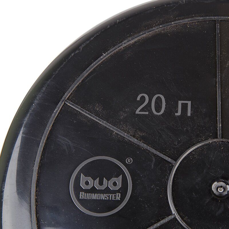 Ведро строительное пластиковое BudMonster 1-й сорт, с носиком, черное, 20 л