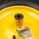 Колесо BudMonster Strong пневмо 4х8", о/d=16мм, втулка 130 мм, черное, диск желтый, (01-040/2)