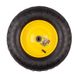Колесо BudMonster Strong пневмо 4х8", о/d=16мм, втулка 130 мм, чорне, диск жовтий, (01-040/2)