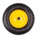 Колесо BudMonster Strong пневмо 4х8", о/d=16мм, втулка 130 мм, чорне, диск жовтий, (01-040/2)