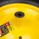 Колесо BudMonster пневмо посилене, карбон 4х8", о/d=20мм, втулка 130 мм, чорне, диск жовтий, (01-014/1)