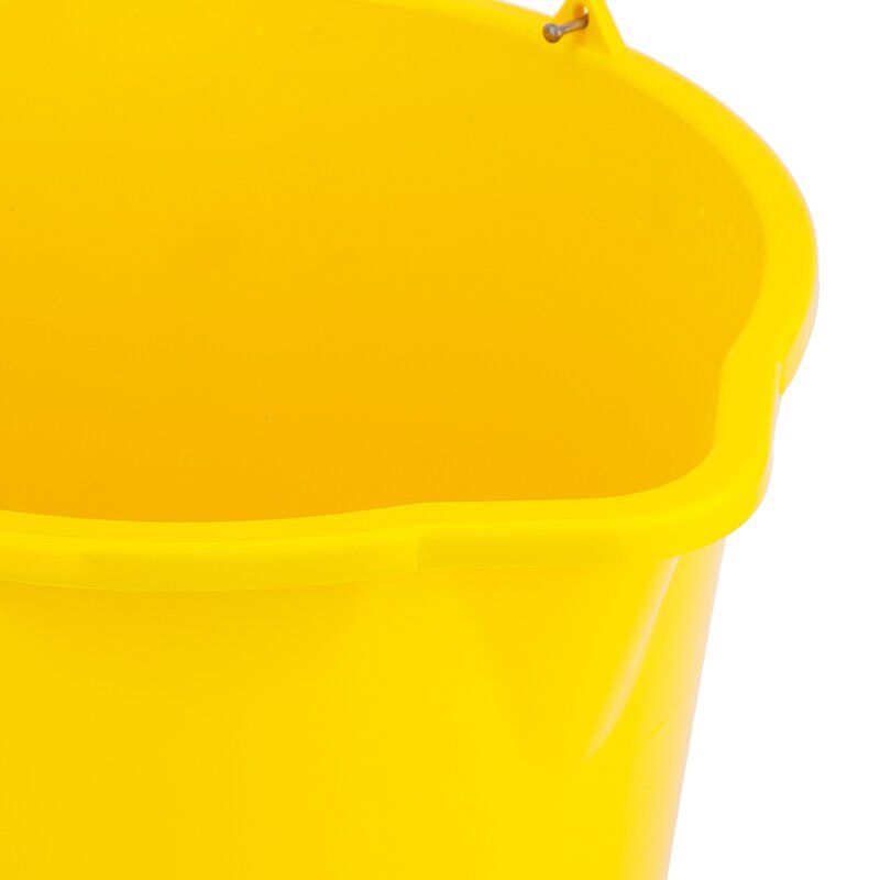 Ведро пищевое пластиковое Nobile smart с носиком, желтое, 10 л