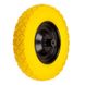 Колесо BudMonster Strong полиуретановое 4.0х8", о/d=20мм, втулка 130 мм, желтое, диск черный, (01-058/2)