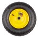 Колесо BudMonster Strong пневмо 4.0х8", о/d=20мм, втулка 130 мм, чорне, диск жовтий, (01-014/2)