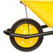 Тачка BudMonster будівельна 1-колесна, 65 л, в/п 140 кг, жовтий, лите колесо 14х4'' (01-012)
