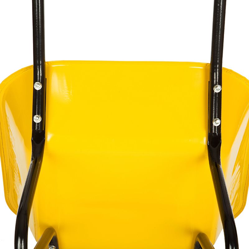 Тачка BudMonster будівельна 2-колесна, 75 л, в/п 160 кг, жовтий, пневмоколеса 3.5х4'' (01-026/1)