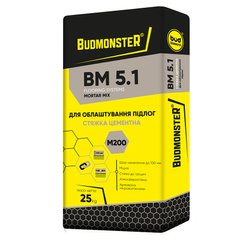 Стяжка цементна BudmonsteR BM 5.1, М200, 10-100 мм, 25 кг