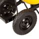Тачка будівельна BudMonster Wheelbarrow Strong 2-колісна, 130 л, 300 кг, жовтий кузов, пневмоколеса 4х8'', кузов 1.0 мм, (WB7808)