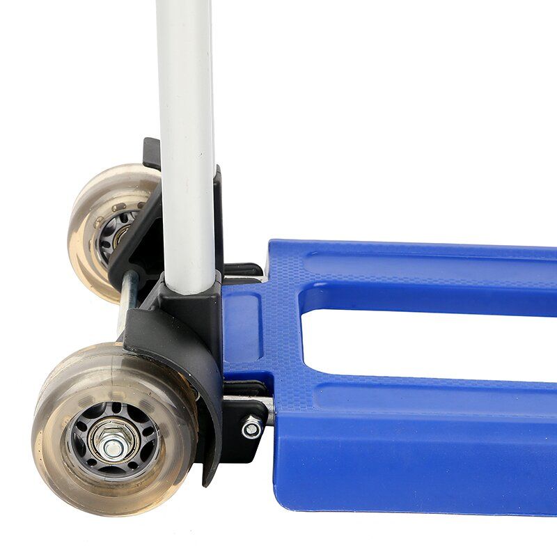Візок BudMonster з телескопічною ручкою 42х35х98 колесо 7см (синя) 1.6 кг