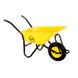 Тачка BudMonster строительная 1-колесная, 80 л, г/п 200 кг, желтый, пневмоколесо 4х8'' (01-006)