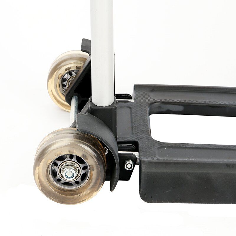 Тележка ручная BudMonster с телескопической ручкой 42х35х98 колесо 7см (черная) 1.6 кг